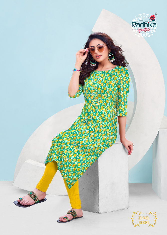 Traditional Vol 5 By Radhika Cotton Kurtis Catalog